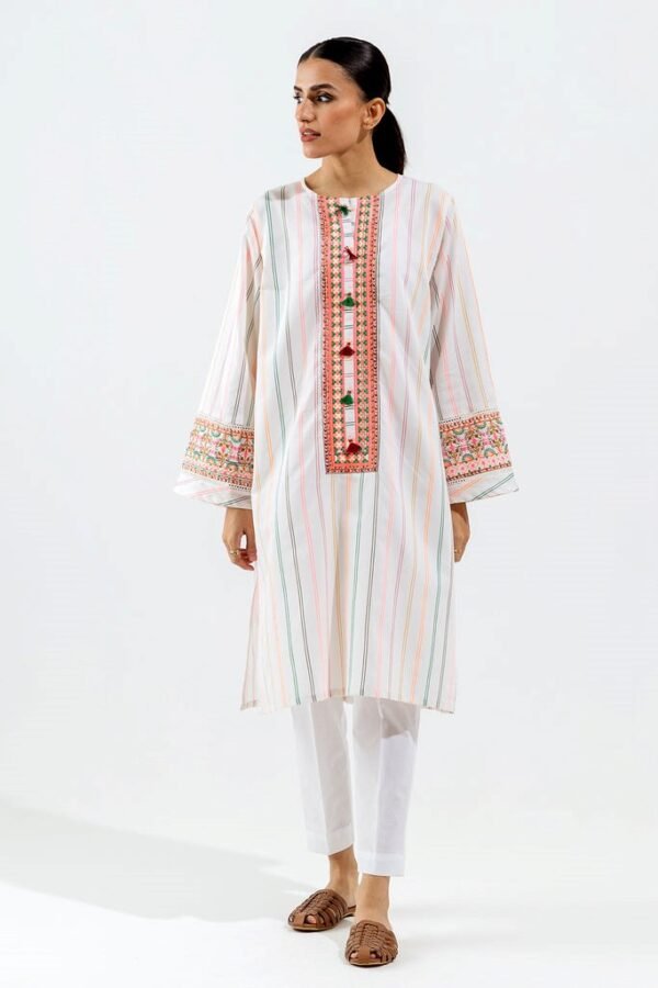 Beech Tree 1 PIECE - EMBROIDERED YARN DYED SHIRT - ELECTRIC FOLK
