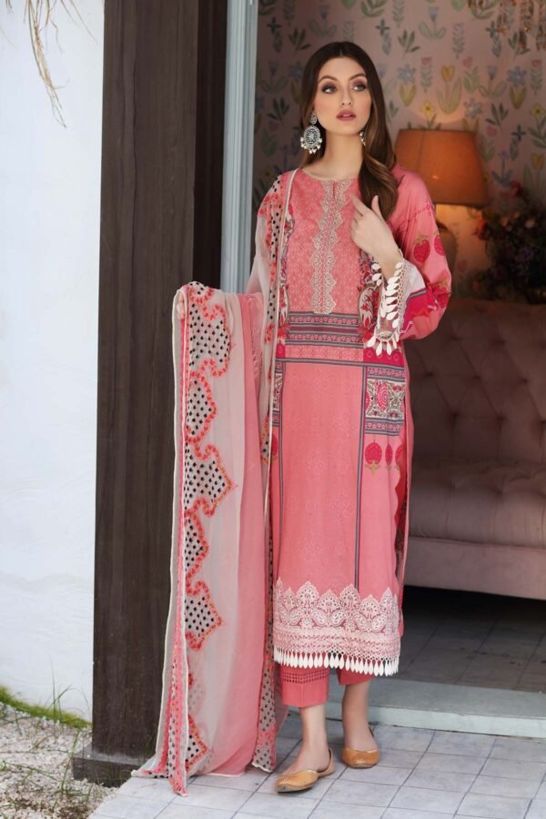 Charizma 3-Pc Unstitched Embroidered Lawn With Chiffon Dupatta CN-13