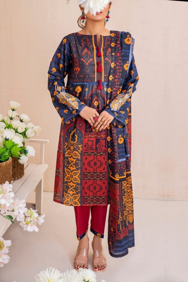 RIEL - Lawn Unstitched 3PC