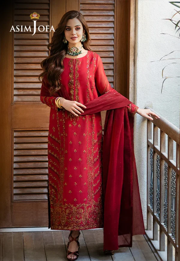 AJKM-15 Embroidered 3 Piece