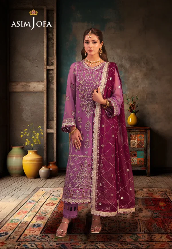 AJKK-28 Embroidered Chiffon 3 Piece